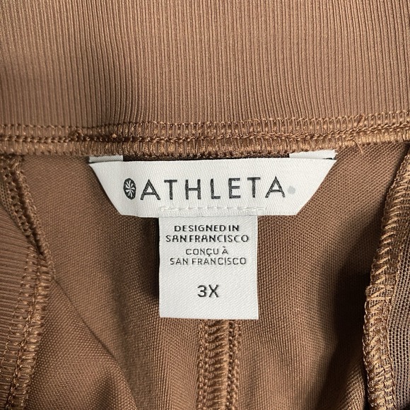 Athleta‎ Venice Wide Leg Stretch Pant Size 3X Brown #882675 Travel Leisure Gym - Picture 5 of 16